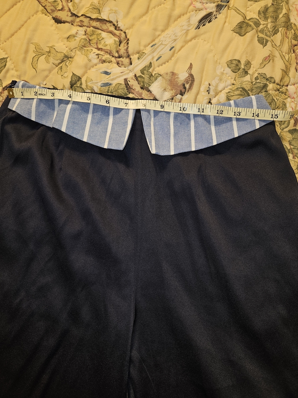 SHEIN Navy Blue Two-Piece Pantsuit with Light Blue Stripe Accents - Picture 13 of 16